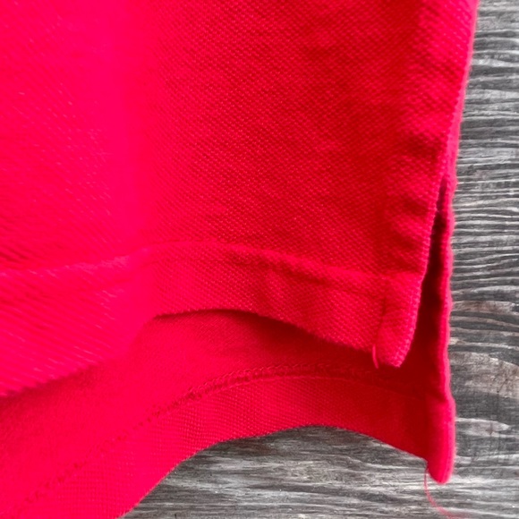 Duck Head Collared Short Sleeve 2 Button Cotton Polo, Ferrari Red | XL - Picture 5 of 5